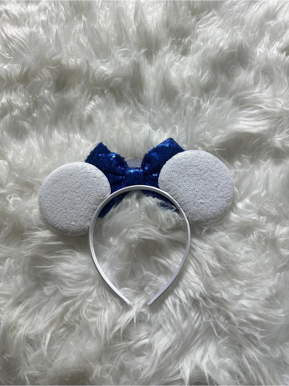 Navy Sequin Nautical  Headband with Bow
